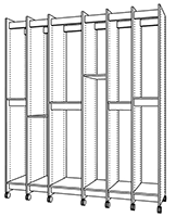 The Art Storage Shelving System for storing art. This Art Storage System is is 83.25" wide and 99" tall.