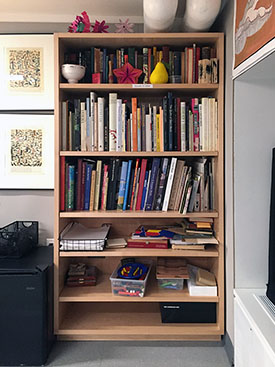 Art Book Storage Cabinet for storing Art Books and art supplies in the art studio art school.