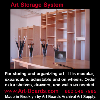 Art Storage System is made in Brooklyn for safe storage of fine art.