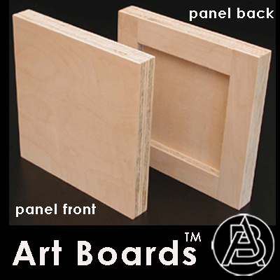 Art Boards Archival Painting surface has a cradled back for extra support made by Art Boards Archival Art Supply, in Brooklyn, New York.