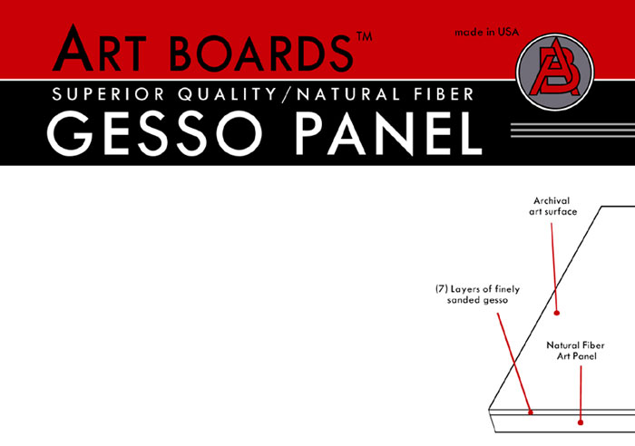 Art Boards� Superior Quality Gesso Panel.