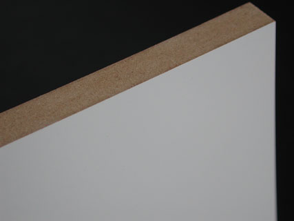 Art Boards Gesso Coated Art Panels are 3/8" thick.  Gesso is applied on the front of the panel and also on the back to balance the panel which prevents warping.