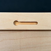Hanging Slots are routed into the back of the panel for hanging art flush to the wall.