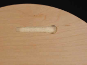 Natural Maple Round Art Panels with hanging slots for making round paintings.