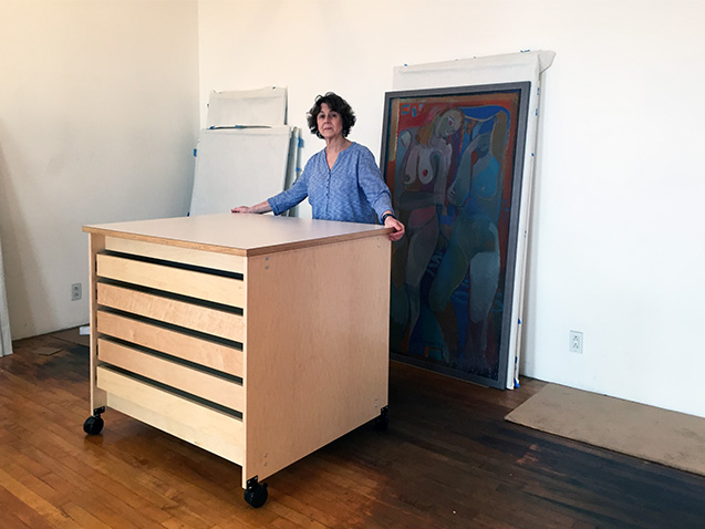 Archival Art Boards for making art, Archival Artist Panels for Mounting Art,  Art Storage System for storing art, and Art Studio Furniture for artists.