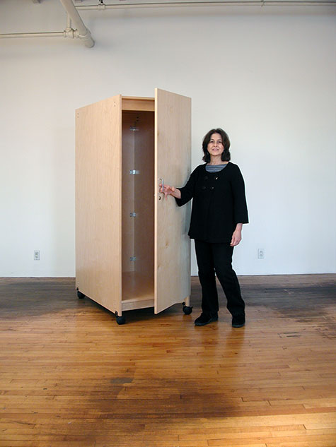 Art Studio Storage Furniture With Locking Door For Storing Fine