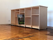Art Storage Shelving System for making art, storing art and art materials 36" tall.