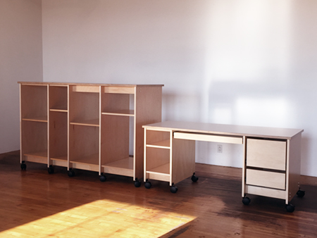 Art Studio Desk and Art Storage System for artist