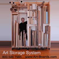 Oil Painting Storage Rack by Art Boards™ Art Storage Systems.