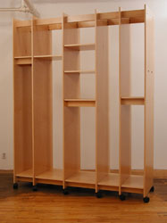 Art Storage adjustable shelves lock securely in place.