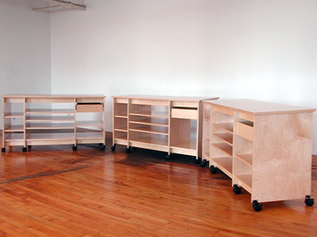 Art Studio Furniture by  Art Boards™.  Art Storage Work Tables and Desks are for organizing, storing art, and making art.