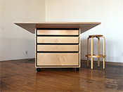 Art Studio Furniture by Art Boards™;  Art Studio Drawers art studio work table for making and storing fine art.
