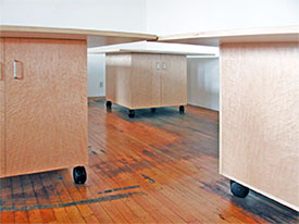 Rolling library tables for school library can be arranged in any configuration,  by Art Boards™