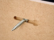 Photo shows Detail Drawing of Art Boards art hanging slot on the back of their archival watercolor painting panel. Art Boards watercolor panels are mounted with Arches Archival Hot Press Paper. Watercolor Panels hang without framing in either direction. made in Brooklyn, USA. 