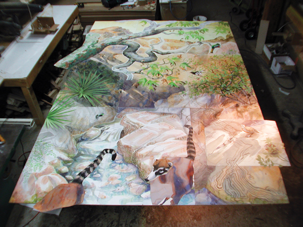 Art Mounting of large paintings on paper to archival panel, by Art Boards™  Archival Art Supply.