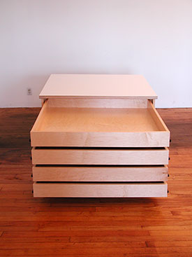 Large Art Storage Drawers have full extension drawer slides for full access to flat art being stored.