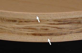 Round Artist Panel Laminated Layers 2 and 3 are made of Solid Aspen Hardwood. 