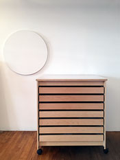 Tall Archival Art Storage Drawers by Art Boards™ Makers of Fine Archival Art Studio Furniture located in Brooklyn NY.