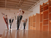 Art Storage System for storage of paintings on canvas stretchers, for storing framed and unframed art